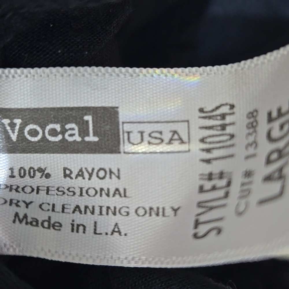 VOCAL Black Rhinestone Top - Picture 3 of 3